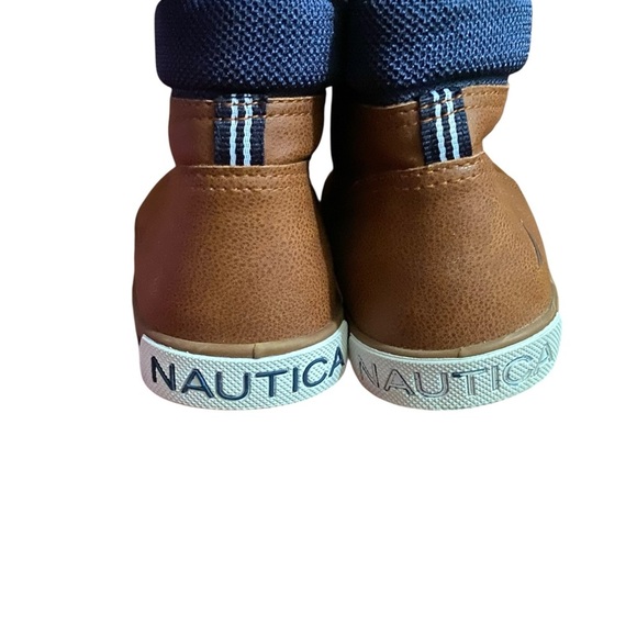 Nautica Brown and Blue Kids Boots - Picture 2 of 4
